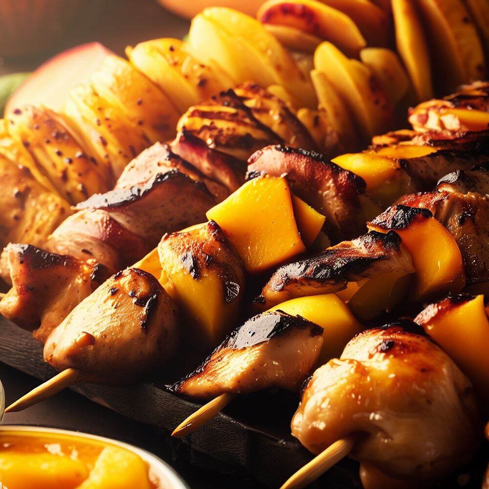 Chicken and Mango Skewers