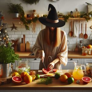 Making Yuletide Cleansing Elixir