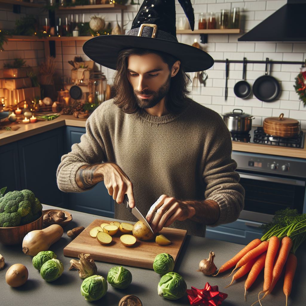 Making Honeyed Winter Roasted Vegetables