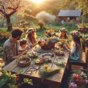 Crafting Flower Crowns for Beltane Flower Crown