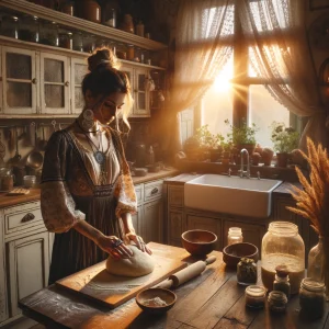 Making Sun shaped Bread