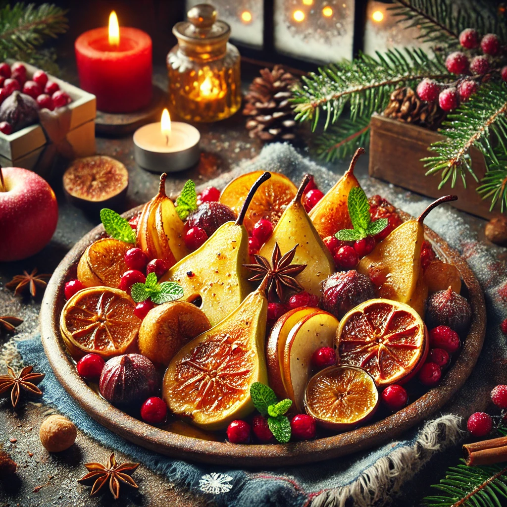 Roasted Fruit Medley with Spiced Glaze