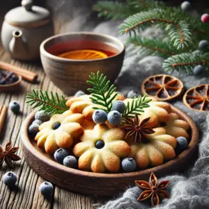 Juniper Berry Shortbread Cookies