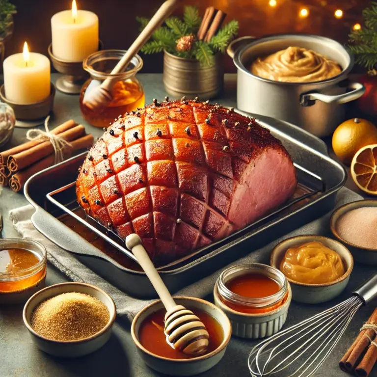 Honey-Glazed Ham with Winter Spices