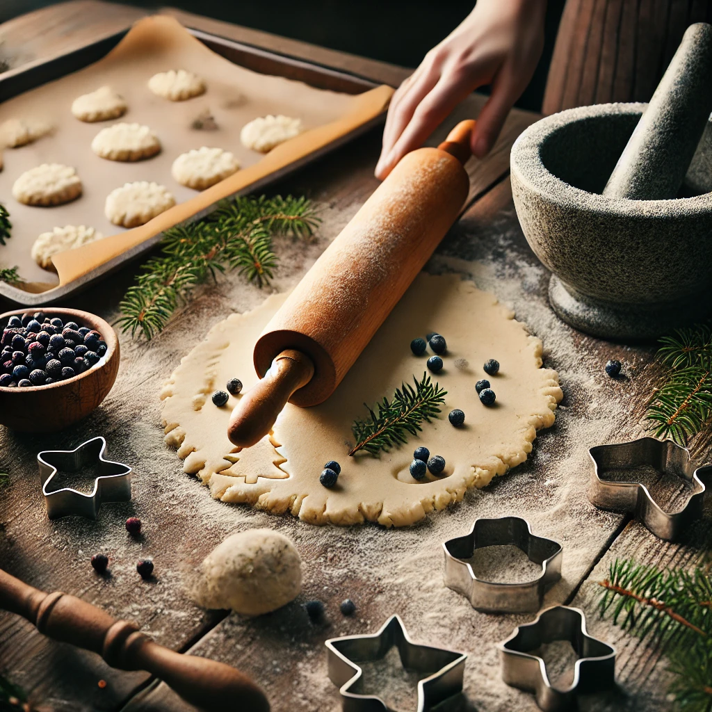 Juniper Berry Shortbread Cookies