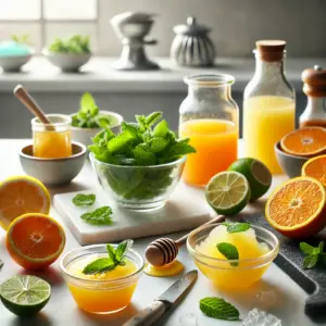 Winter Citrus and Mint Sorbet
