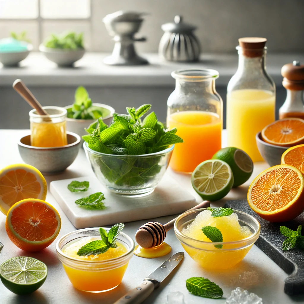 Winter Citrus and Mint Sorbet