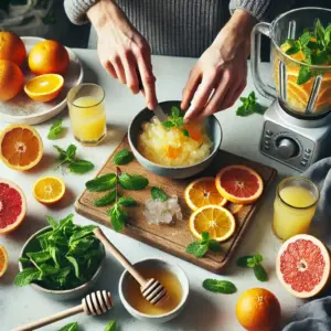 Winter Mint and Citrus Sorbet